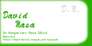 david masa business card