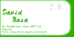 david masa business card